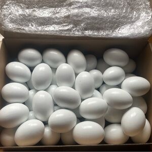 White Foam Craft Eggs for Holiday Decorating